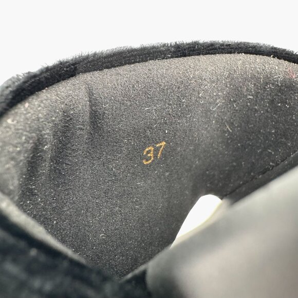 Christian Louboutin 'Navy Pool' Slide Sandals Size 37 US 7 Black Velvet Logo 30 - Picture 12 of 12